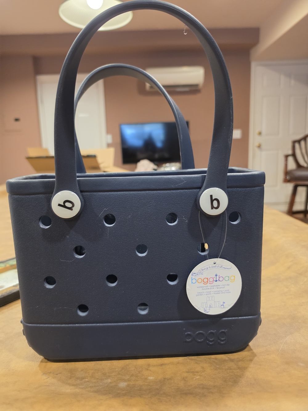 BOGG BAG Navy Small Tote with Double Handles
